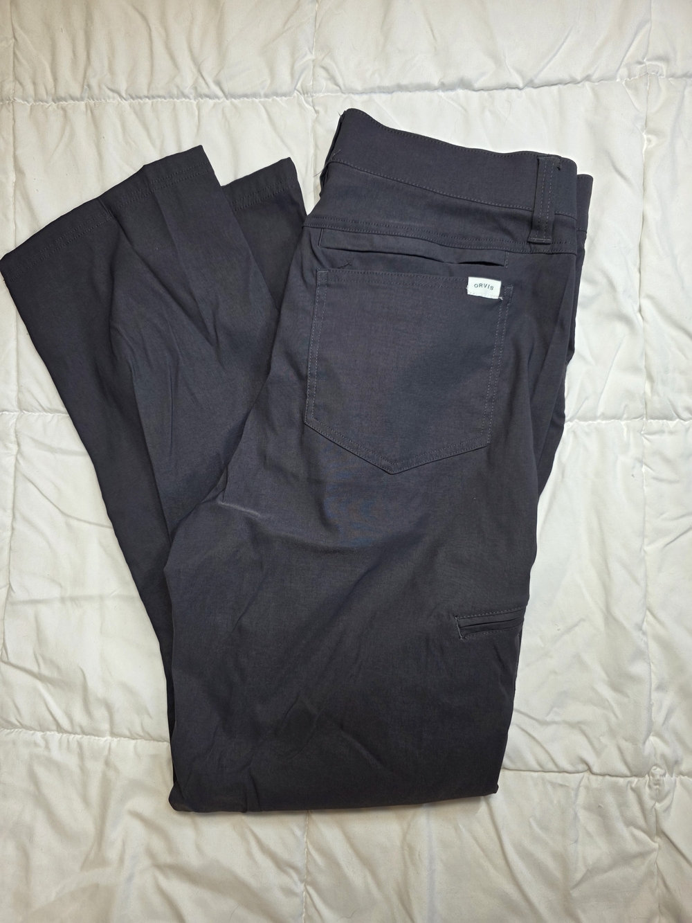 ORVIS Men's Charcoal Gray Performance Pants 32 X 30 Stretch Multi-Pocket